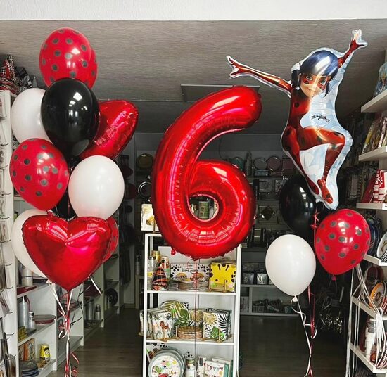 N-4 Hēlija balonu kompozīcija "Lady Bug".